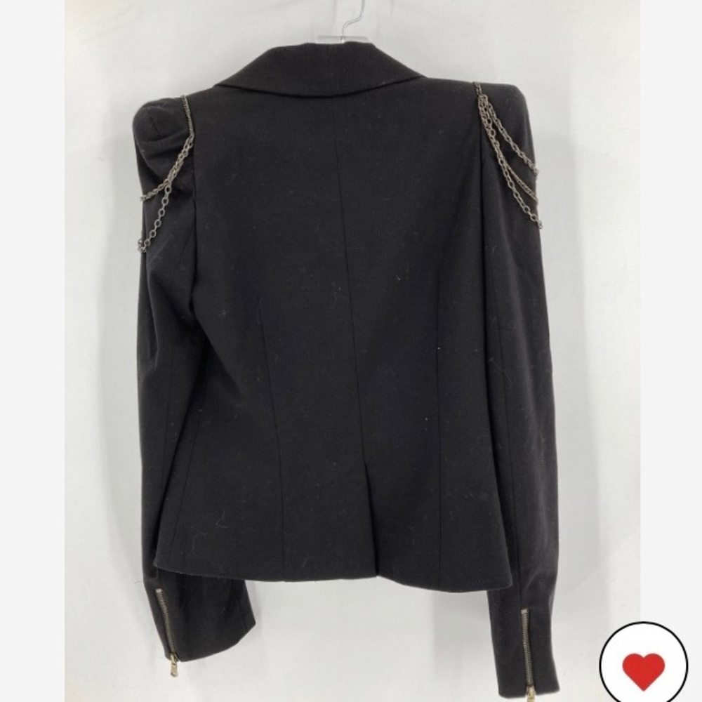 Rachel Roy Size 4 Chain Details, Black Jacket - Picture 3 of 4